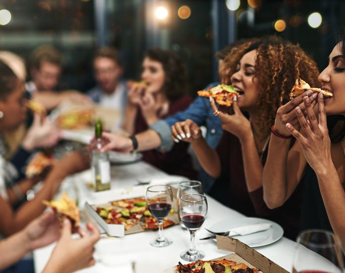 eating vegan food