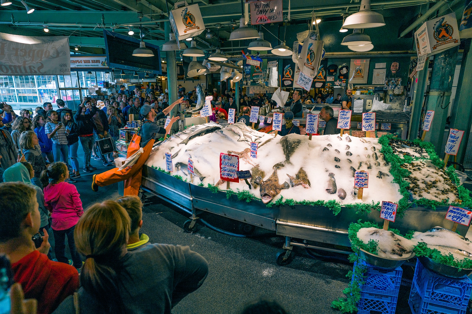 Fish Throwing at Seattle's Pike Place Market